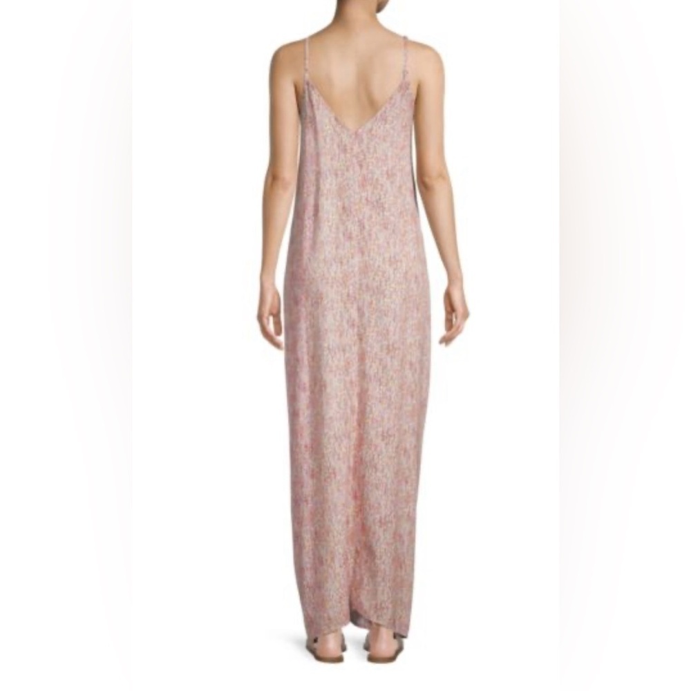 Lovestitch Printed Gauze Maxi Dress- Natural Coral -S - Picture 2 of 7